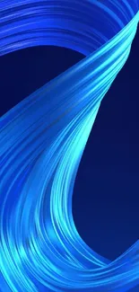 Abstract blue flowing design wallpaper for mobile devices.