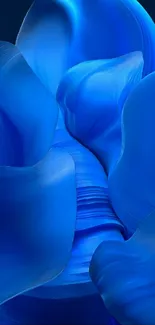 Fluid abstract blue shapes forming a captivating visual.