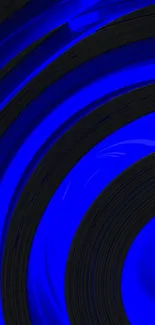 Abstract blue and black swirling mobile phone wallpaper.