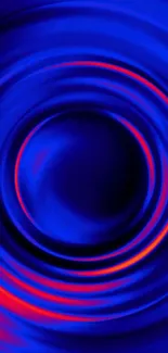 Dynamic blue and red vortex wallpaper design for mobile screens.