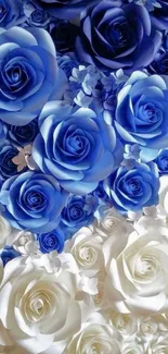 Blue and white rose wallpaper for mobile