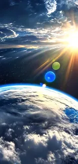 Blue Astronomical Object Sun Live Wallpaper