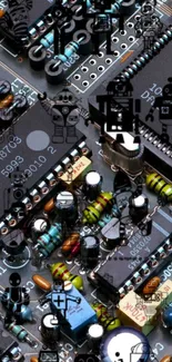 Blue Audio Equipment Circuit Component Live Wallpaper