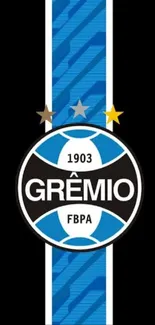 Grêmio FC striped wallpaper with emblem.