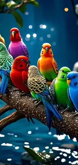 Blue Bird Parrot Live Wallpaper