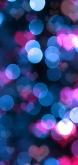 Captivating blue bokeh light wallpaper for mobile phones. Perfect for adding a serene ambiance.