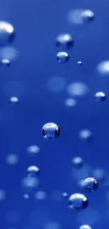 Mobile wallpaper featuring blue bubbles on a serene background.