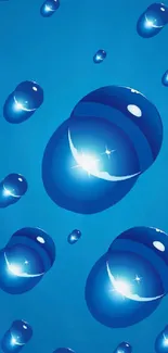 Vibrant blue bubble design wallpaper for mobile devices.