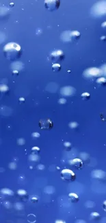 Mesmerizing blue bubbles wallpaper art for mobile.