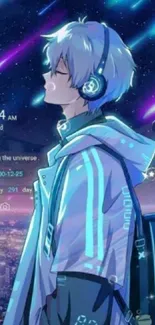 Blue Cartoon Anime Live Wallpaper