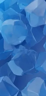 Blue crystal ice shapes in abstract design.