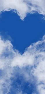 Heart-shaped blue cloud in the sky wallpaper