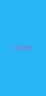 Blue background with 'moist' in purple text.