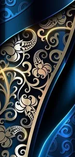 Blue Motif Ornament Live Wallpaper