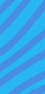 Vibrant blue striped pattern wallpaper