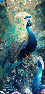 Blue Peafowl Bird Live Wallpaper