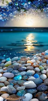 Blue Rock Pebble Live Wallpaper