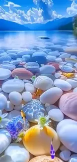 Blue Rock Pebble Live Wallpaper