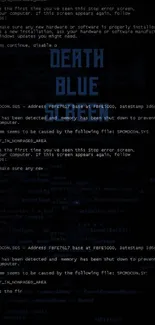Dark blue screen error aesthetic wallpaper.