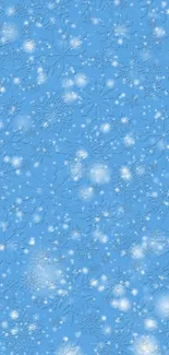 Light blue snowflake patterned mobile wallpaper.