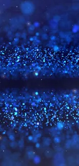 Blue sparkle wallpaper with shimmering light effect creating a vibrant aesthetic.