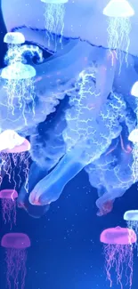 Blue Vertebrate Liquid Live Wallpaper