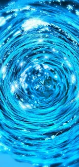 Vibrant blue vortex swirling in dynamic motion.