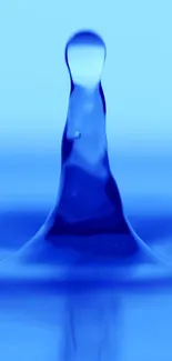 Serene blue water drop wallpaper for mobile background.