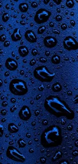 Blue texture with water droplets design wallpaper.