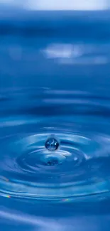 Close-up of a blue water ripple creating a soothing background.