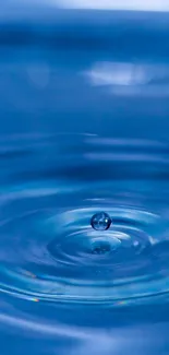 A close-up of a blue water ripple creating a calm effect.