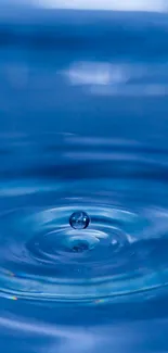 Serene blue water ripple mobile wallpaper.