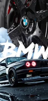 BMW car with a focus on alloy wheel and stylish design.