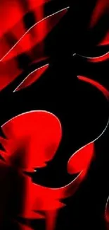 Bold red and black abstract phone wallpaper design