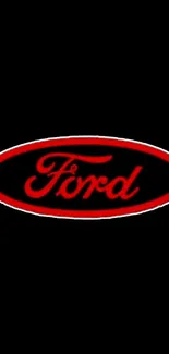 Ford logo with black background wallpaper