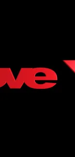 Bold red 'Love You' message on a black background.