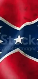 Confederate flag with stars and bars design.