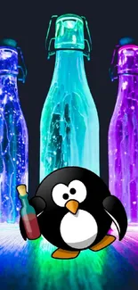 Bottle Bird Liquid Live Wallpaper