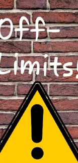 Brick wall background with caution sign and 'Off-Limits' text.