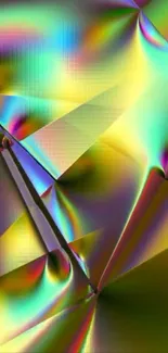 Colorful geometric abstract mobile wallpaper with gradients