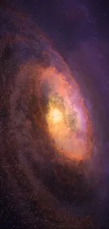 Brown Atmosphere Spiral Galaxy Live Wallpaper