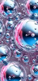 Glassy bubbles with vibrant colors abstract wallpaper.
