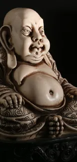 Intricate Buddha figurine with detailed patterns.