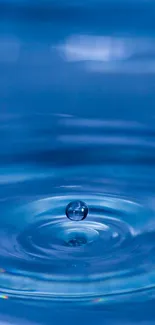 Close-up of a blue water ripple with serene and calming effect.