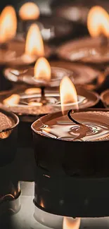 Cozy candlelight illuminating a tranquil ambiance.