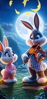 Cartoon Rabbit Organism Live Wallpaper