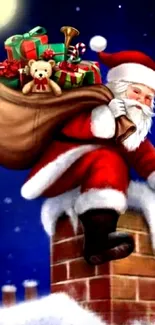 Cartoon Santa Claus Snow Live Wallpaper