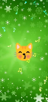 Cat Felidae Green Live Wallpaper