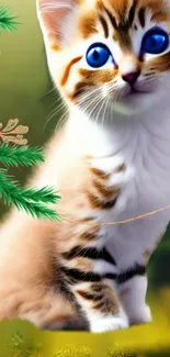 Cat Felidae Green Live Wallpaper