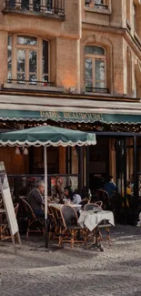 Charming outdoor Paris café with cozy seating.